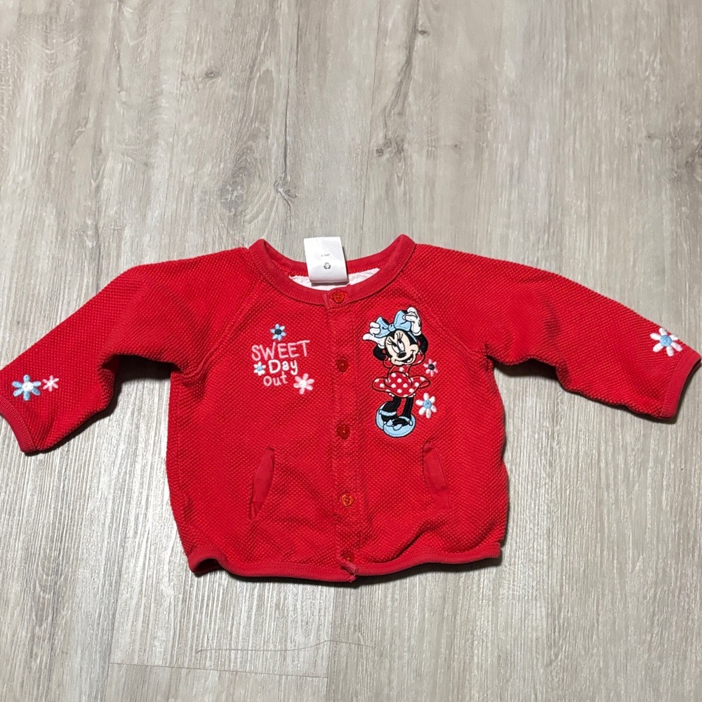 Disney Red Minnie Mouse Kids Sweater